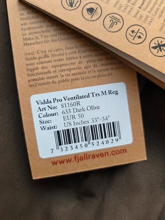 Fjallraven spodnie męskie Vidda Pro Ventilated r. 50