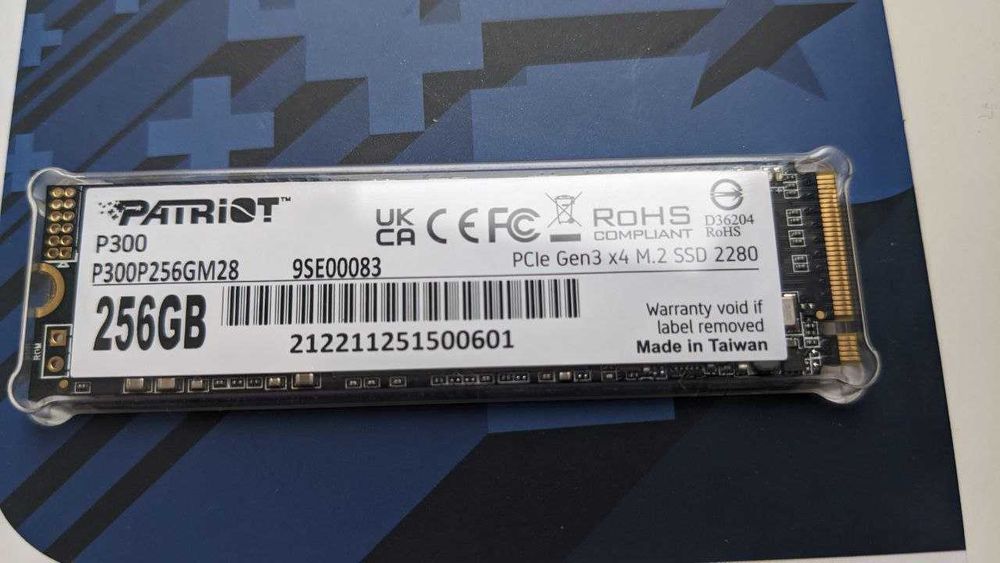 SSD M.2 PCIe Gen3 x4 Patrion p300 256GB m2