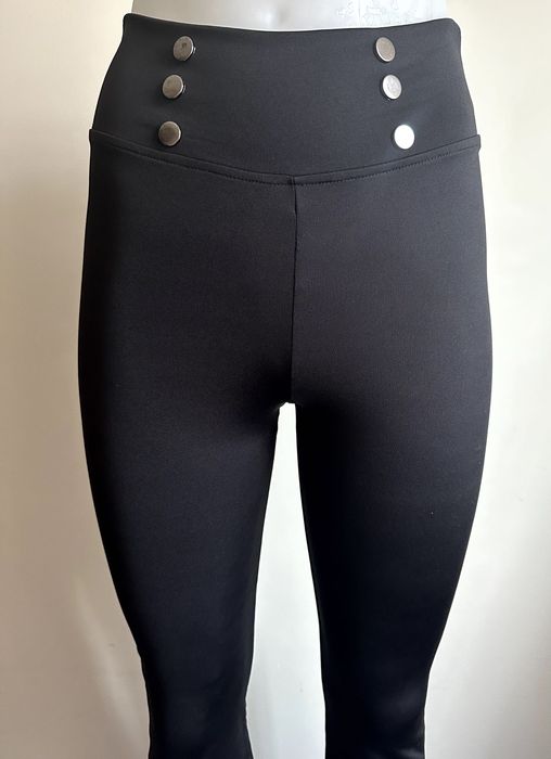 legginsy z szeroką nogawka i lekkim push up L