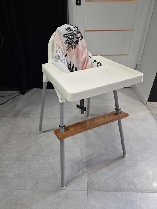 Krzesełko do karmienia ANTILOP IKEA + podnóżek + dmuchana poduszka i pokrowiec