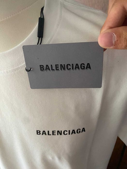 T Shirt Balenciaga Logo White