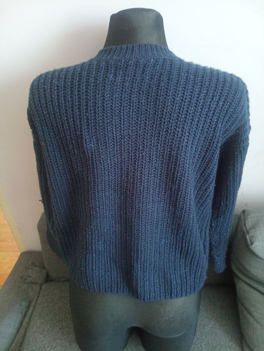 Granatowy damski sweter xs