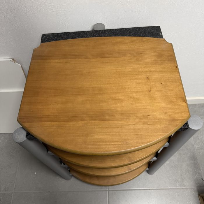 Móvel Hi-Fi com base para gira-discos em granito