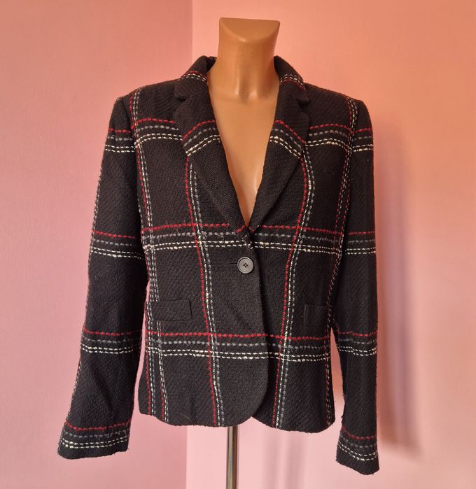 Żakiet damski duża krata 42