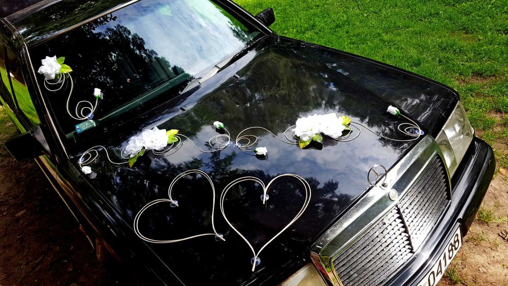 Dekoracja auta Ozdoba samochodu Ślubnego Serca