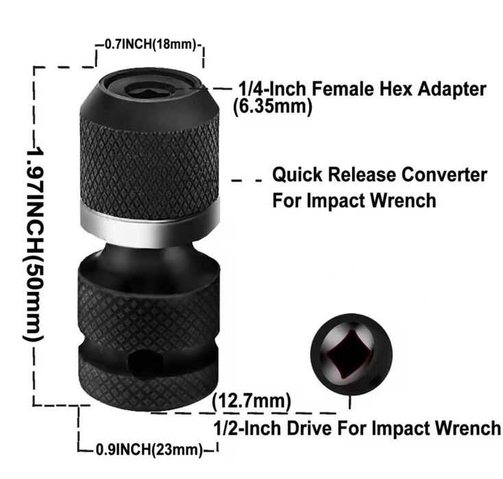 насадка на гайковерт акумуляторний адаптер перехідник переходник