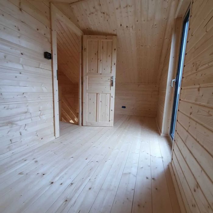 Drewniany domek letniskowy Horyzont 65 + 21 m2 - ROD, ośrodek wypoczyn