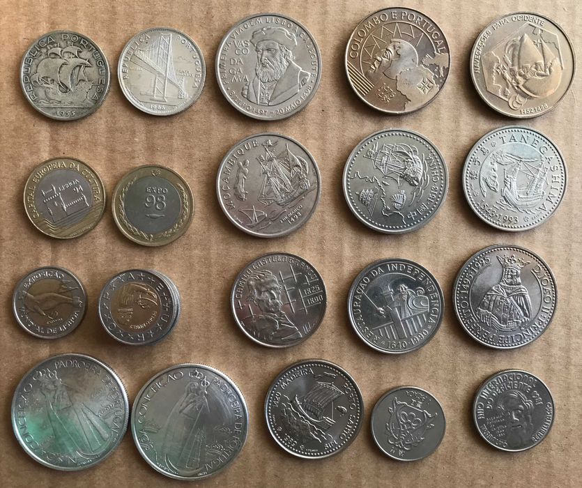 Emissões Comemorativas, dos 10 aos 1000 escudos, várias datas