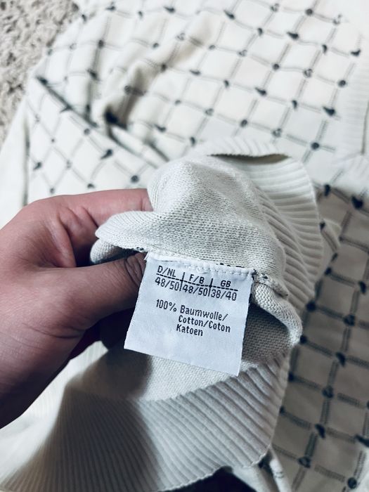 Kremowy bezowy meski sweter bawelniany rozm L