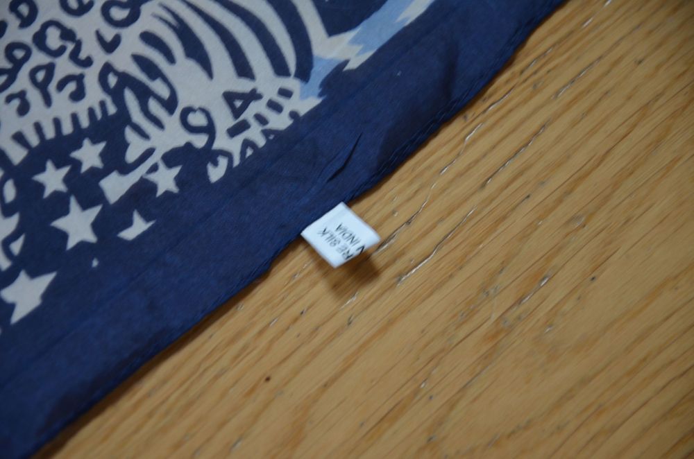 chusta duża/apaszka niebieskości 100% silk jedwab