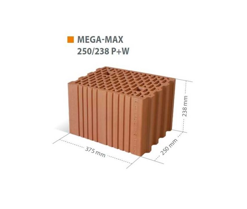 Pustak Ceramiczny CERPOL Kozłowice 25 PW MEGA MAX megamax 25CM HDS