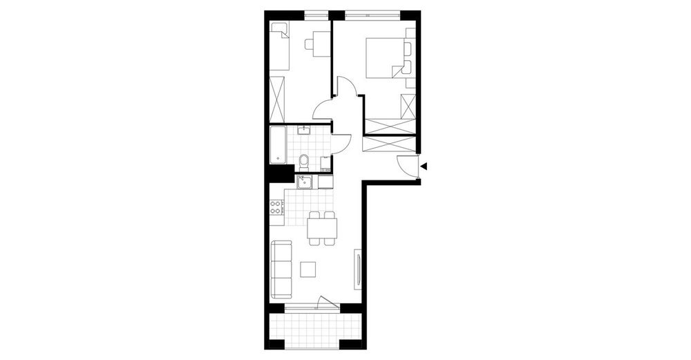 3-pokojowe mieszkanie 57 m² + loggia Bez Prowizji - Widok 4
