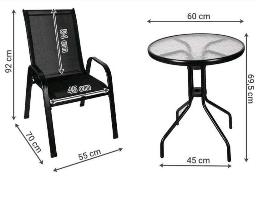 Stolik i dwa krzesła