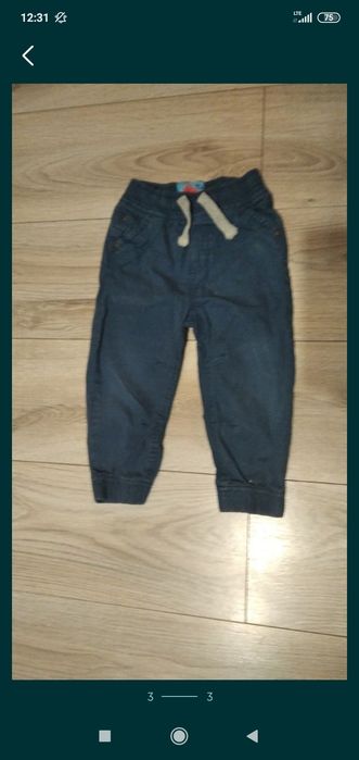 Spodnie, spodenki 86 /92. Zestaw 3 szt