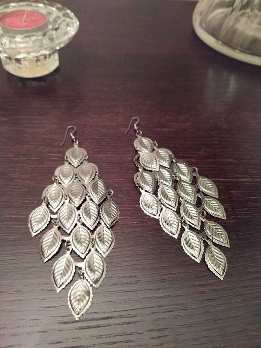 Brincos prateados boho chic - Novos!