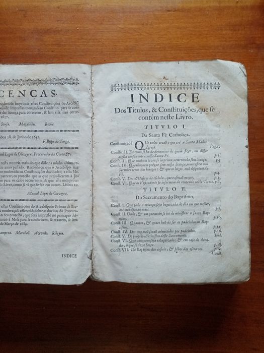 Constituições Synodaes do Arcebispado de Braga (1697)