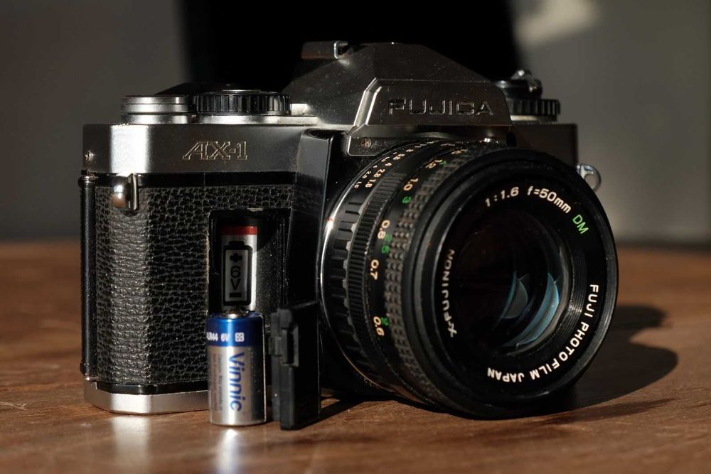 Fujica AX-1 Câmara Analógica + Lente Fujinon + Pilha + Film
