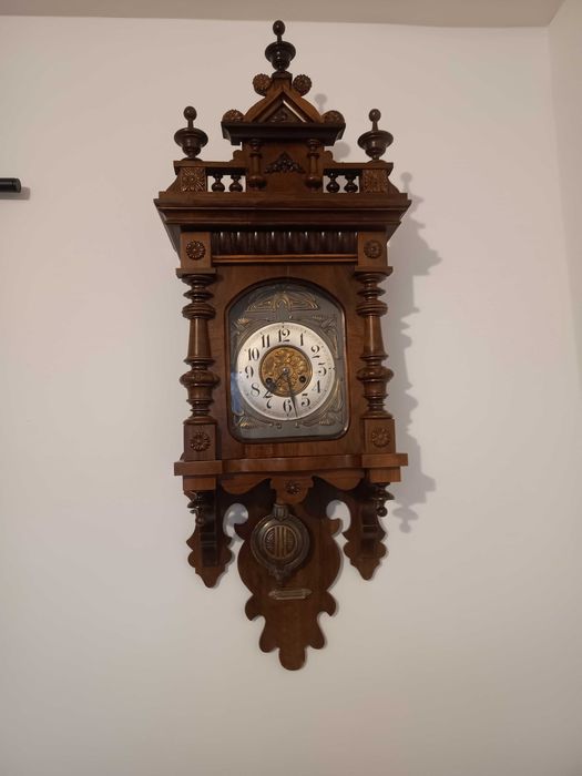 Stary wiszący zegar ścienny Junghans - Ślązak