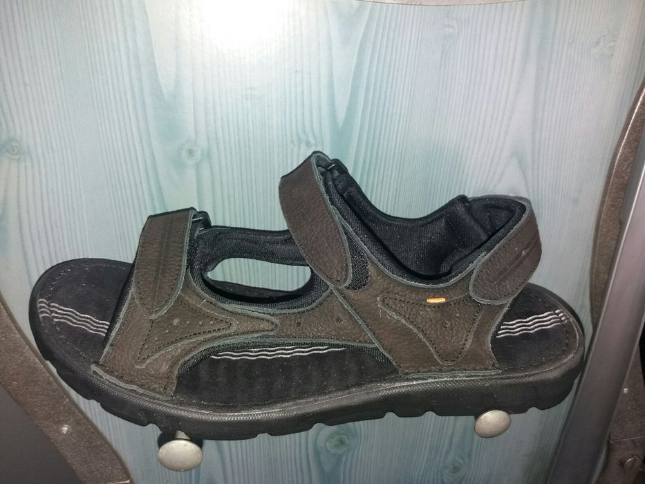 NIK BIO form sandały czarne gruby spód skóra 44