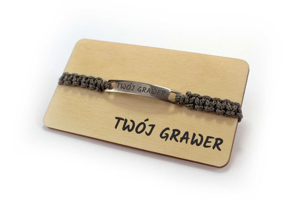 Bransoletka z grawerem indywidualnym PREZENT