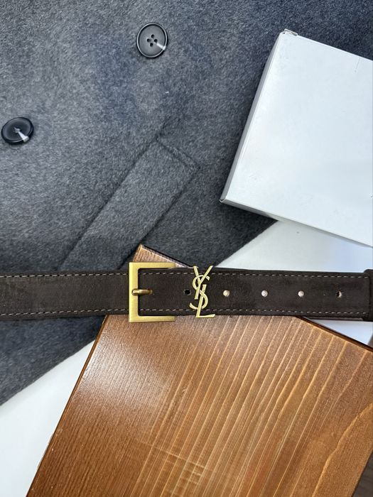 Popularny  pasek ze skóry naturalnej w stylu YS L