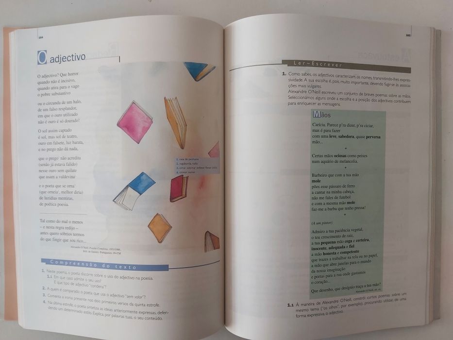 Livro escolar de Português 8 ano