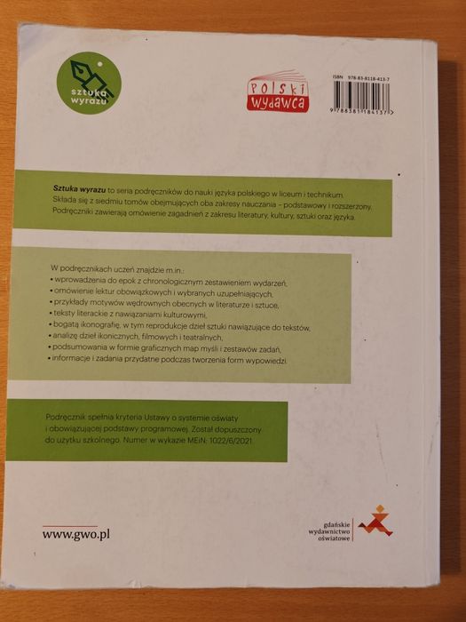 Język polski, Sztuka wyrazu 3 cz2. Tylko odbiór osobisty.