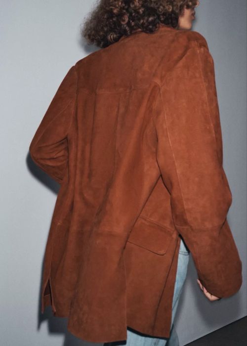 Замшевий піджак куртка Zara