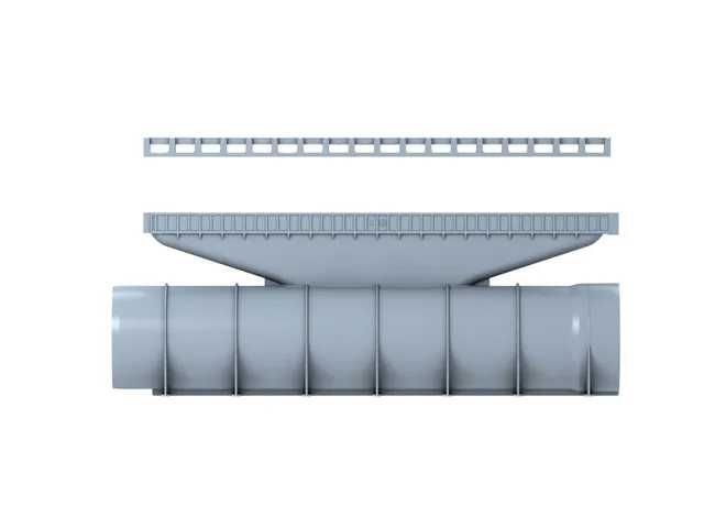 Canal com grelha U-CAN CINZA 110MM 50CM