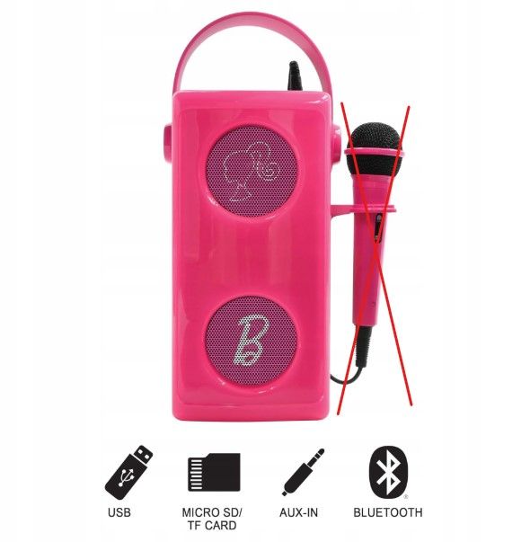 lexibook barbie - przenośny głośnik bluetooth, opis