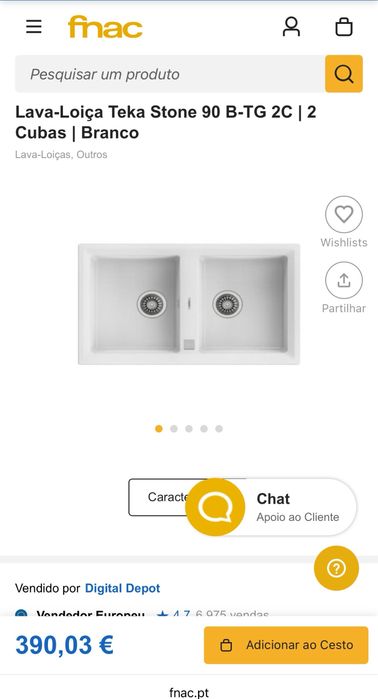 Vendo pia dupla marca Teka novo