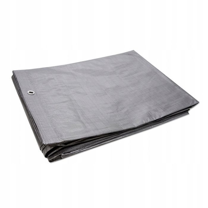 Plandeka srebrna 2x8m 120g/m2 super mocna gruba z oczkami