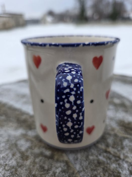 Kubek Ceramika Bolesławiec Serduszka  Mars