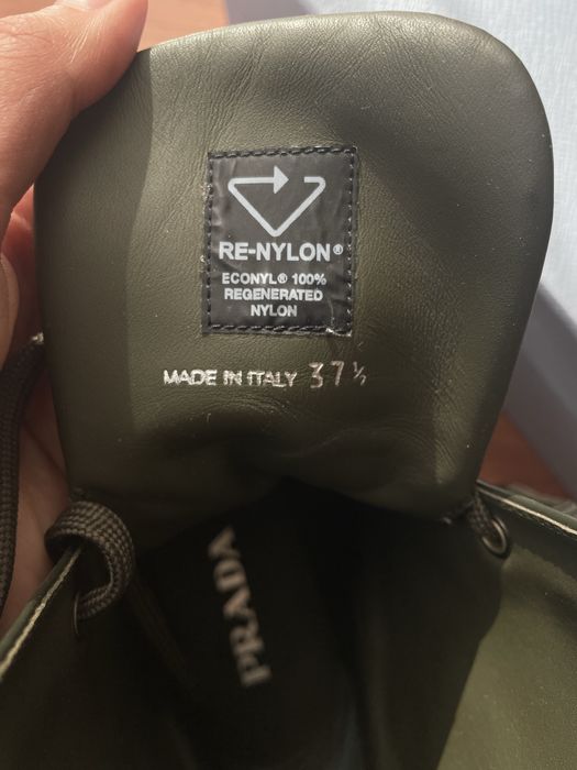 Зелені хакі черевики Prada Оригінал люкс