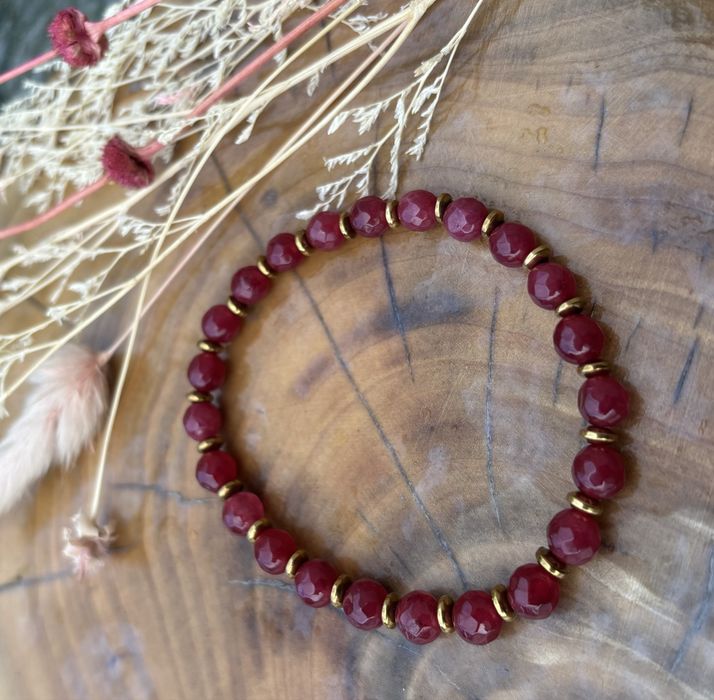 Brasoletka z jadeitem