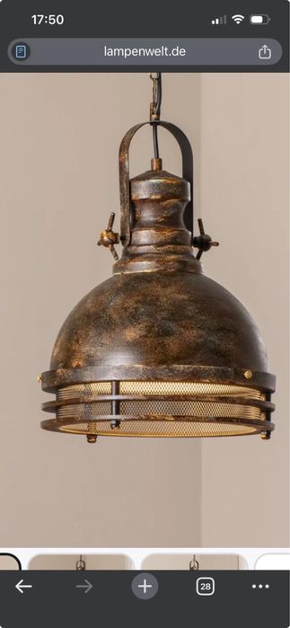 Lampa rustykalna metalowa