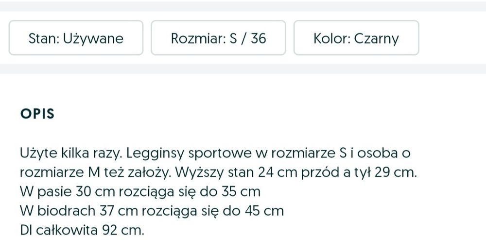 Legginsy sportowe  S  ,,atana,,