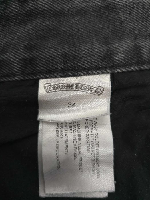 Chrome Hearts jeansy szare z krzyżami