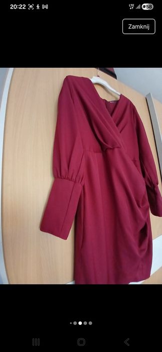 Sukienka L/40 czerwone wino