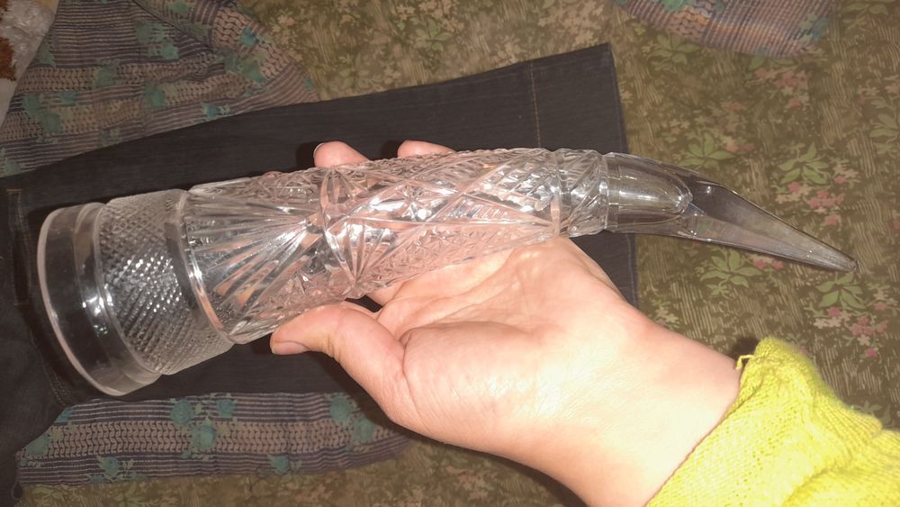 Хрустальный рог. 28 см