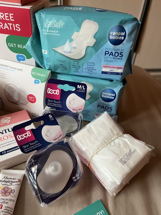 Wyprawka: wkładki, osłonki, maść, podpaski - GRATISY