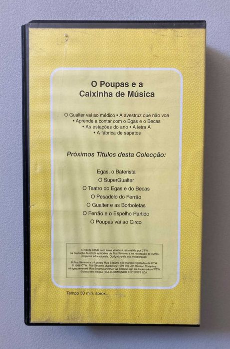 [VHS] Rua Sésamo: O Poupas e a Caixinha de Música (não testado)