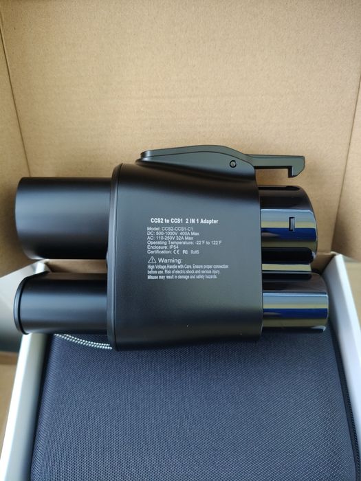 АКЦІЙНА ЦІНА‼️Перехідник CCS2 - CCS1 2-в-1 400A 250 кВт + AC Type 2 32A 7 кВт | DC 1000V | IP54 | Швидкісна зарядка електромобілів