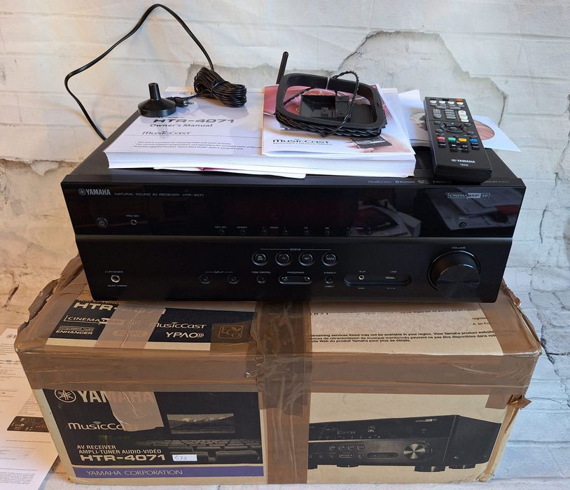 Amplituner z musiccast Yamaha HTR-4071 4k/60p Spotify bluetooth
