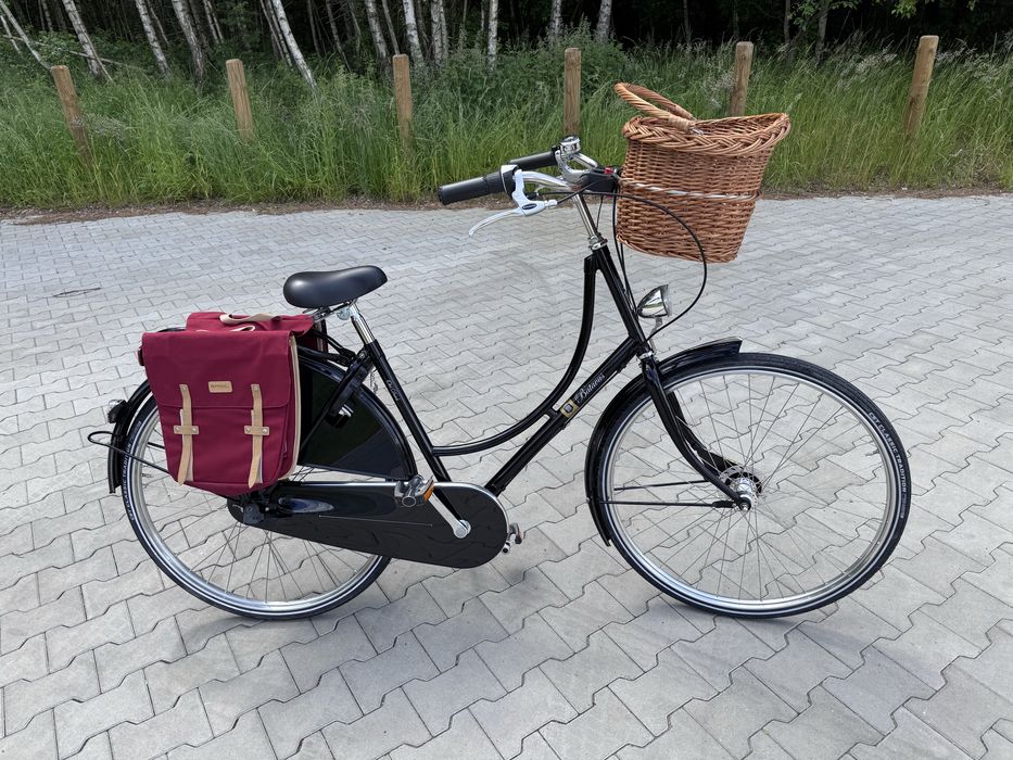 Rower Batavus Old Dutch N3 Black sakwy koszyk