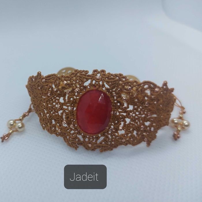 JADEIT bransoletka / makrama