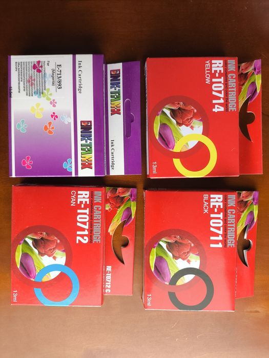 4 Compatible Ink Cartridges for Epson Printer T0711-T0714 (models listed in the ad)64739964974979120