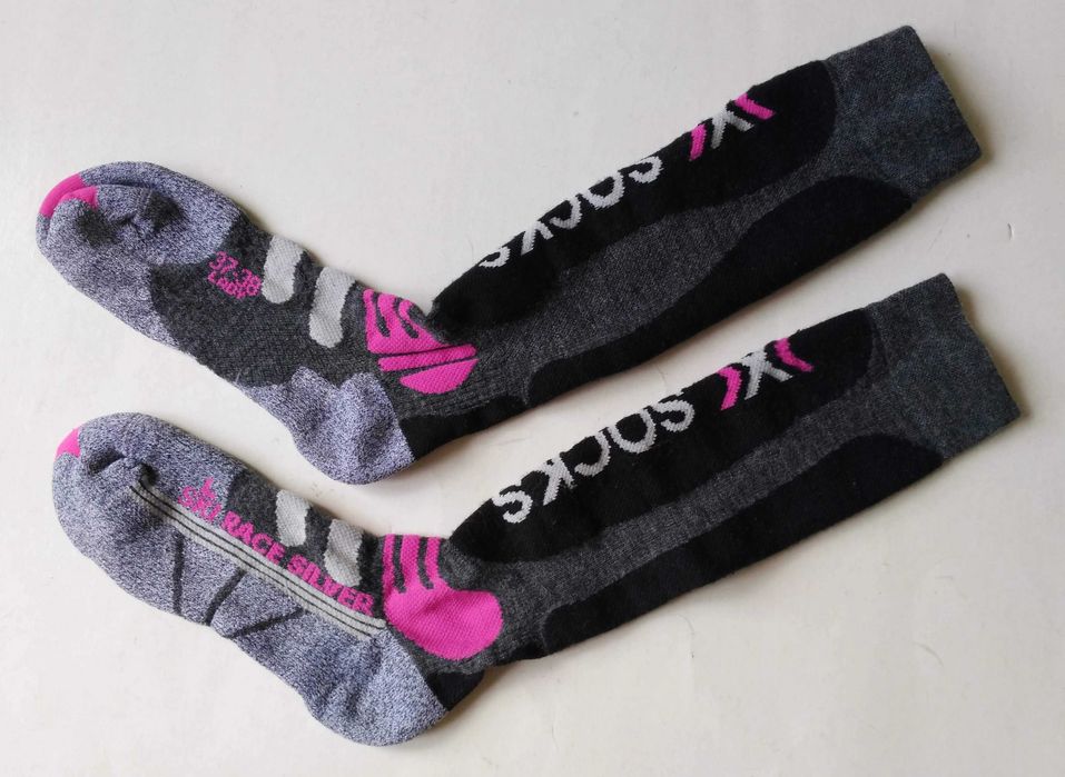 X-SOCKS Шкарпетки SKI RACER Silver 37-38 Lady black/grey/pink дівчат
