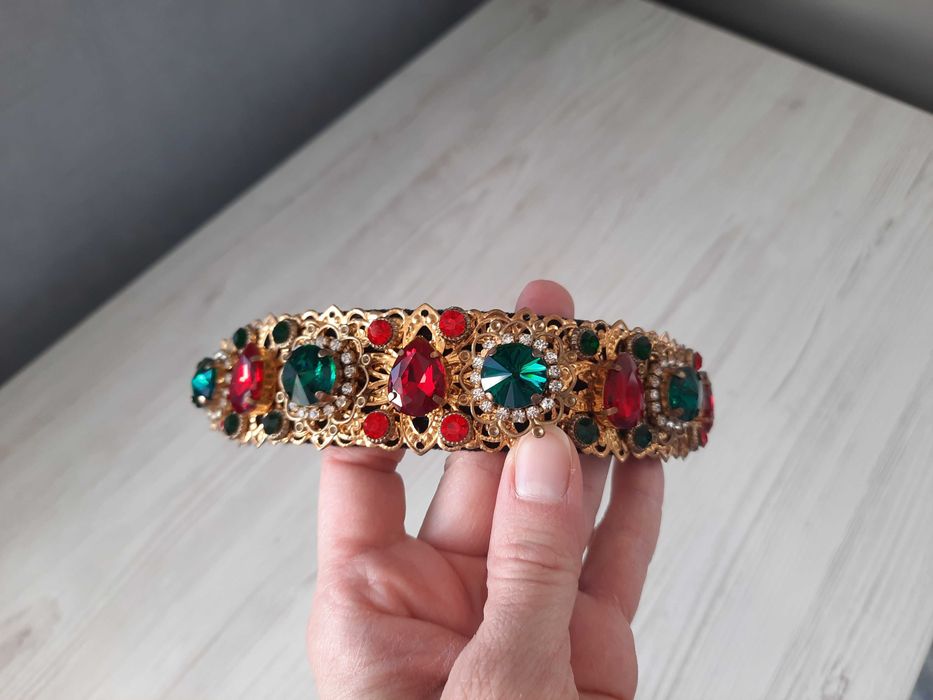 Обруч тиара корона ободок камни стразы Dolce Gabbana Дольче габбана