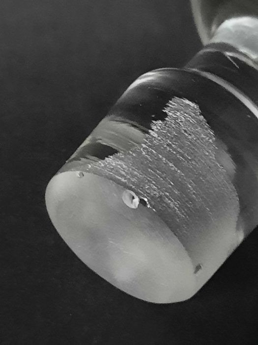 duża, szlifowana karafka- szkło PRL